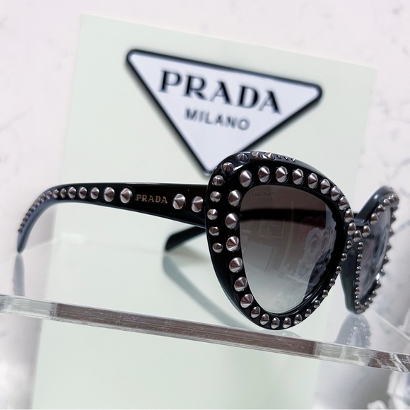 Authentic Prada RARE Limited Edition Studded Gradient Cat Eye Sunglasses - Picture 10 of 12